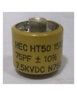 580075-7P Doorknob Capacitor, 75pf 7.5kv 10% (Pull)